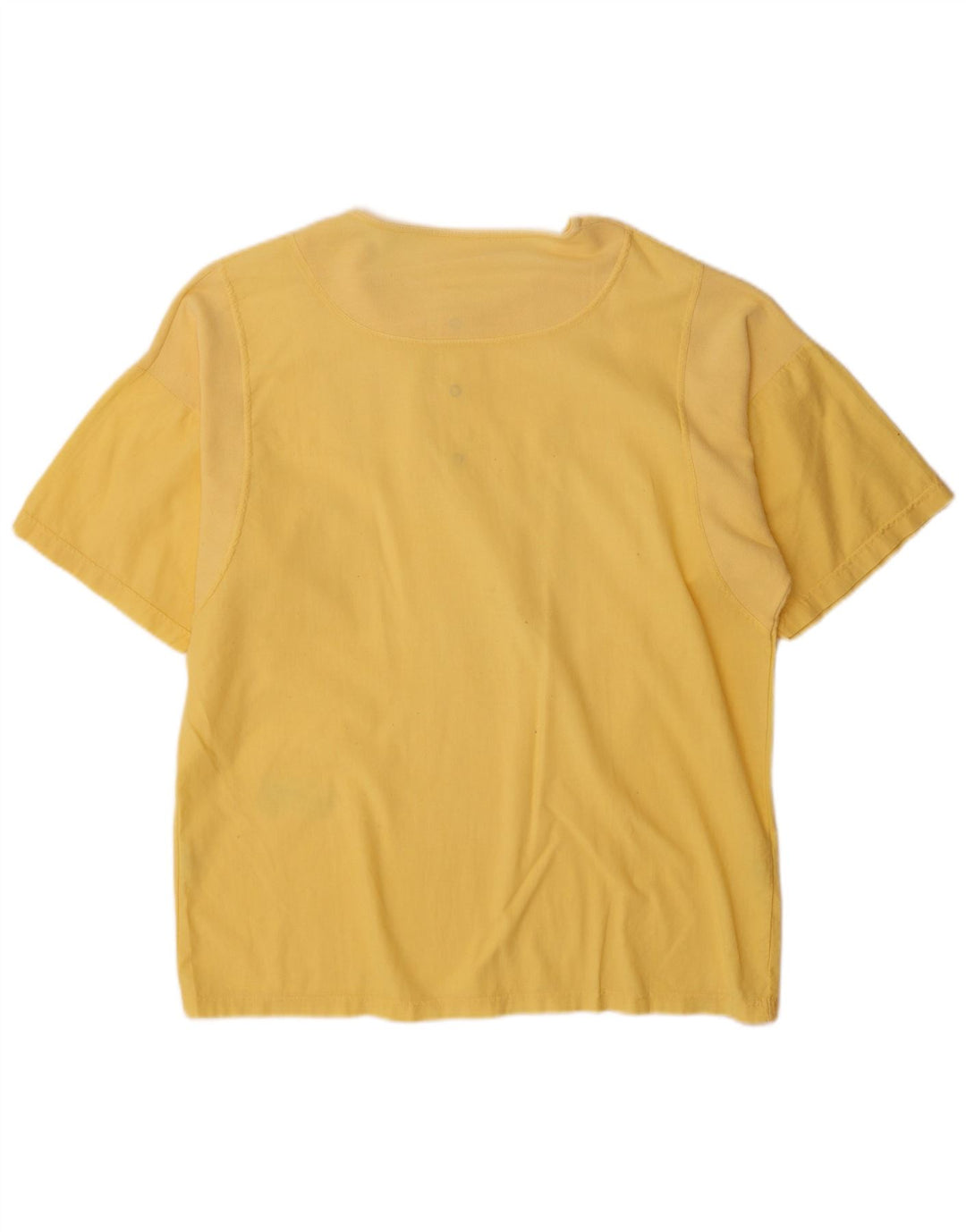 Portobello's Camisa tipo jersey de manga corta para hombre, algodón amarillo grande