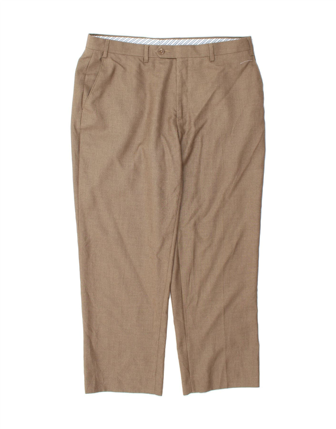 IZOD Mens Straight Suit Trousers W36 L29 Brown Polyester Vintage Izod and Second-Hand Izod from Messina Hembry 