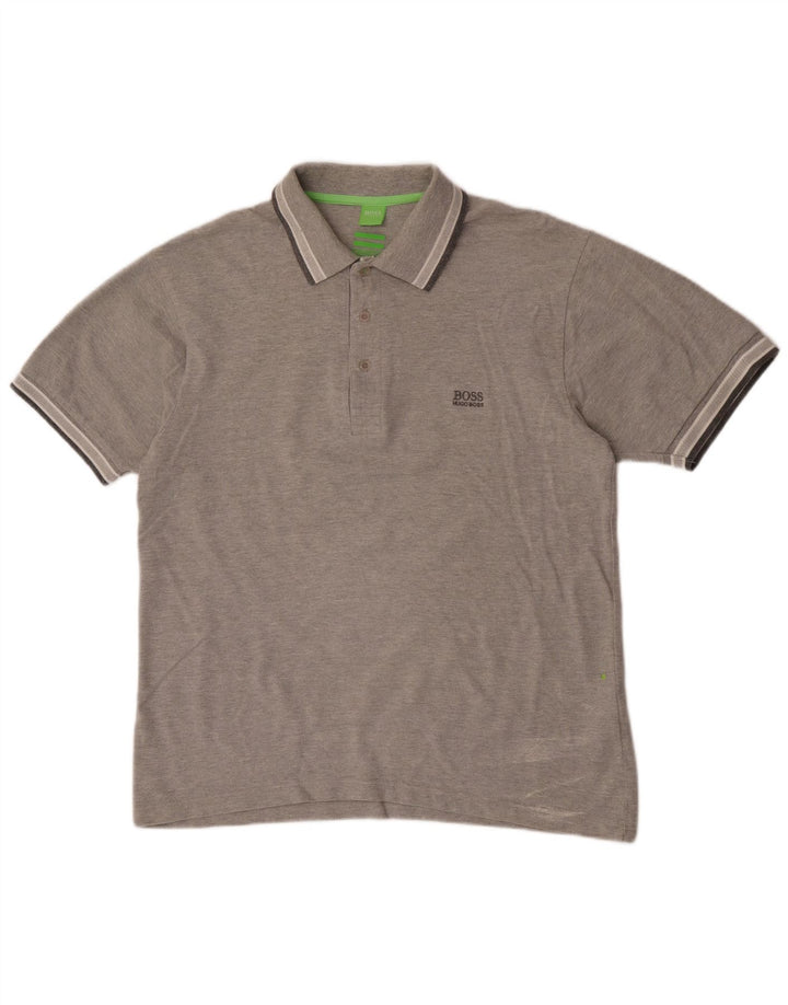 Hugo Boss Hombre Polo De Ajuste Moderno XL Algodón Gris