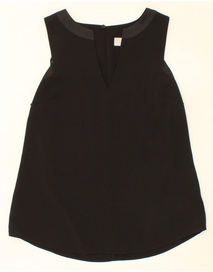 COAST Womens Sleeveless Blouse Top UK 12 Medium Black Polyester Vintage Coast and Second-Hand Coast from Messina Hembry 
