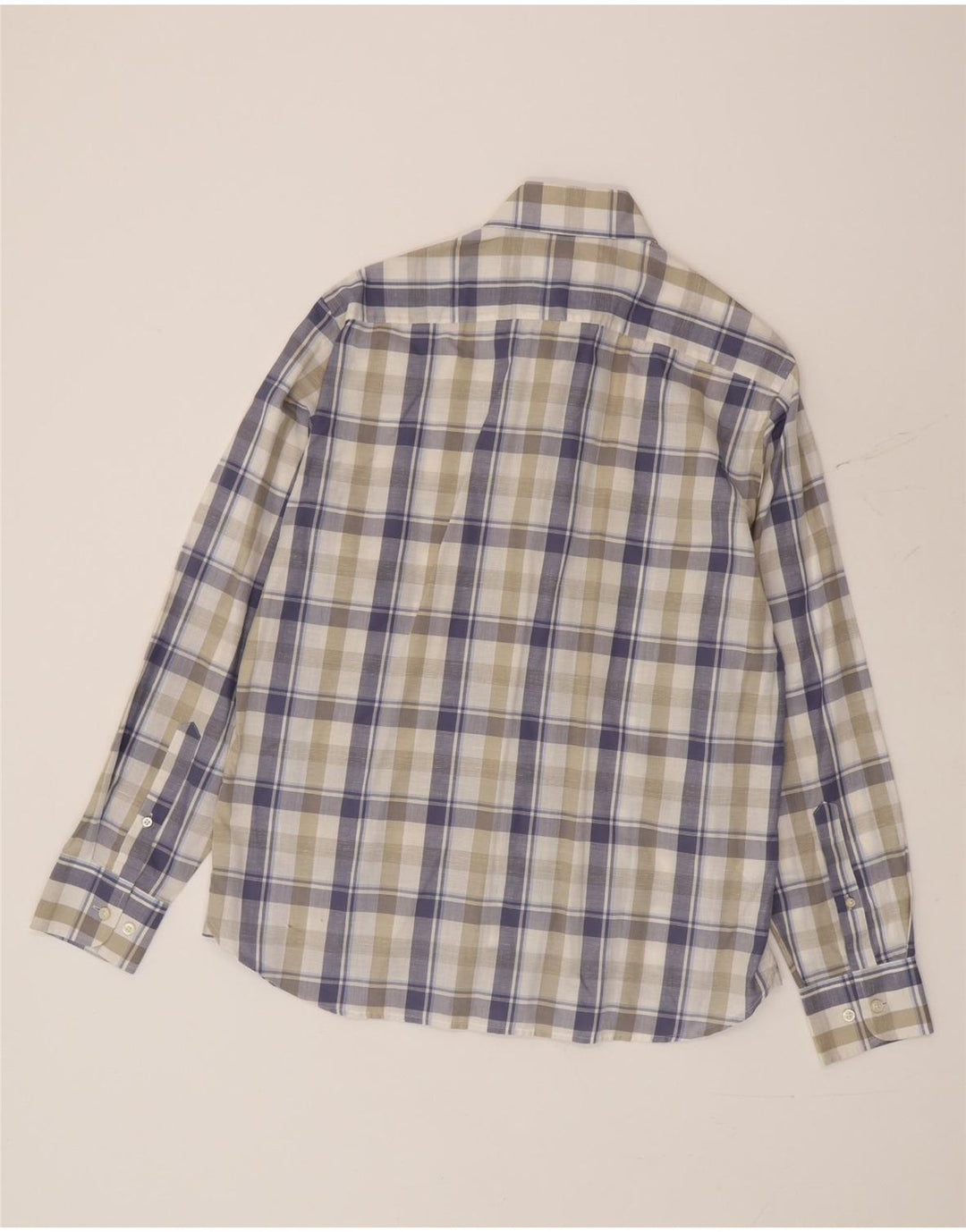 Camisa Marks & Spencer Hombre Azul Harbor Algodón Mediano A Cuadros Multicolor