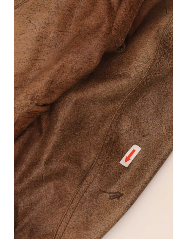Trapper Chaqueta de cuero para hombre IT 46 Small Brown