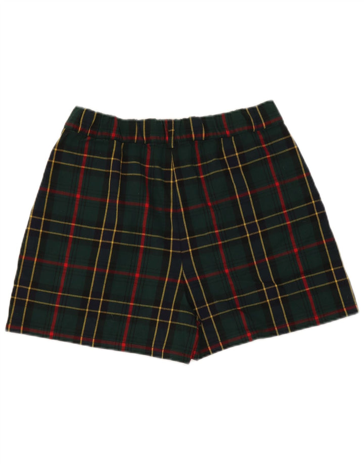 Pantalones cortos chinos para mujer Nice & Chic Large W32 Poliéster a cuadros verdes