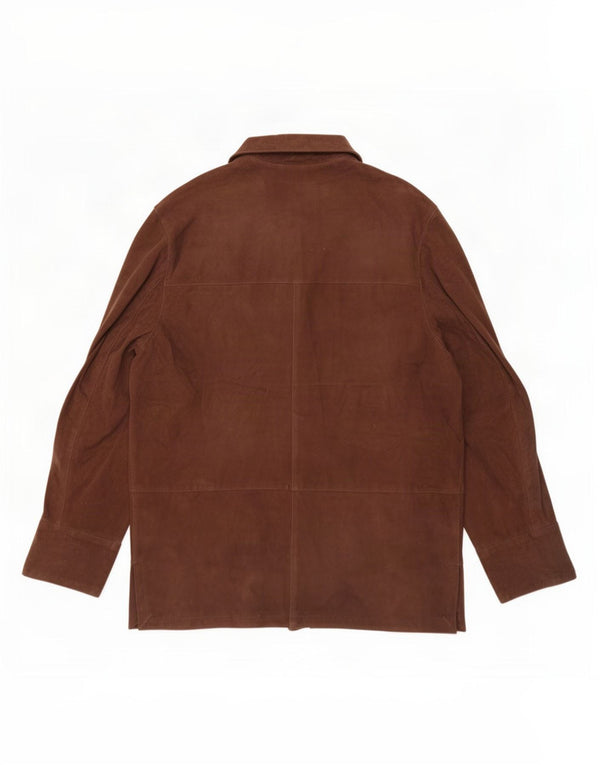 Chaqueta de ante vintage para mujer IT 48 XL cuero marrón