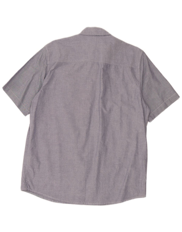 Carhartt Hombre Camisa De Manga Corta XL Algodón Floral Azul