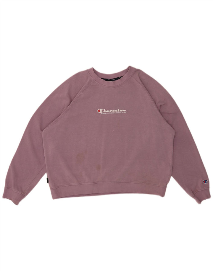 Champion Sudadera de gran tamaño con gráfico para mujer UK 46 Large Púrpura