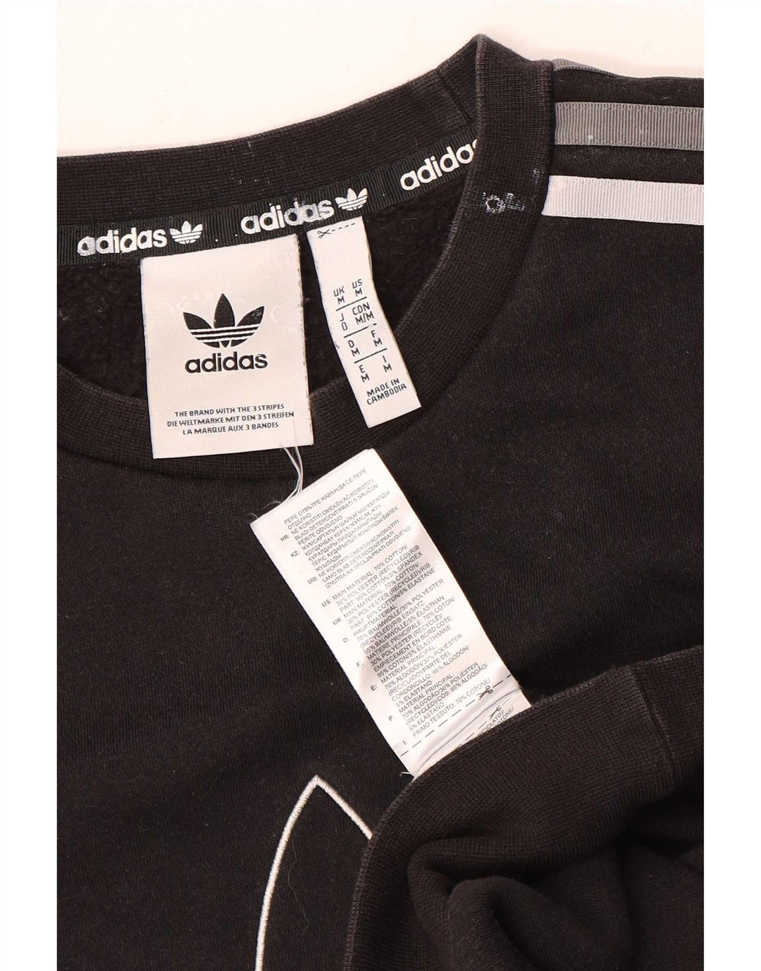Adidas Hombre Sudadera Gráfica Jumper Medium Negro Algodón