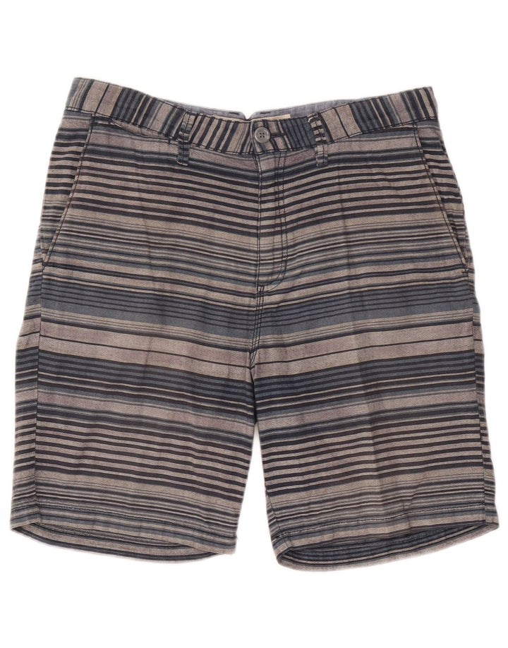 Pantalones cortos chinos Vans W32 de algodón a rayas gris medio para hombre