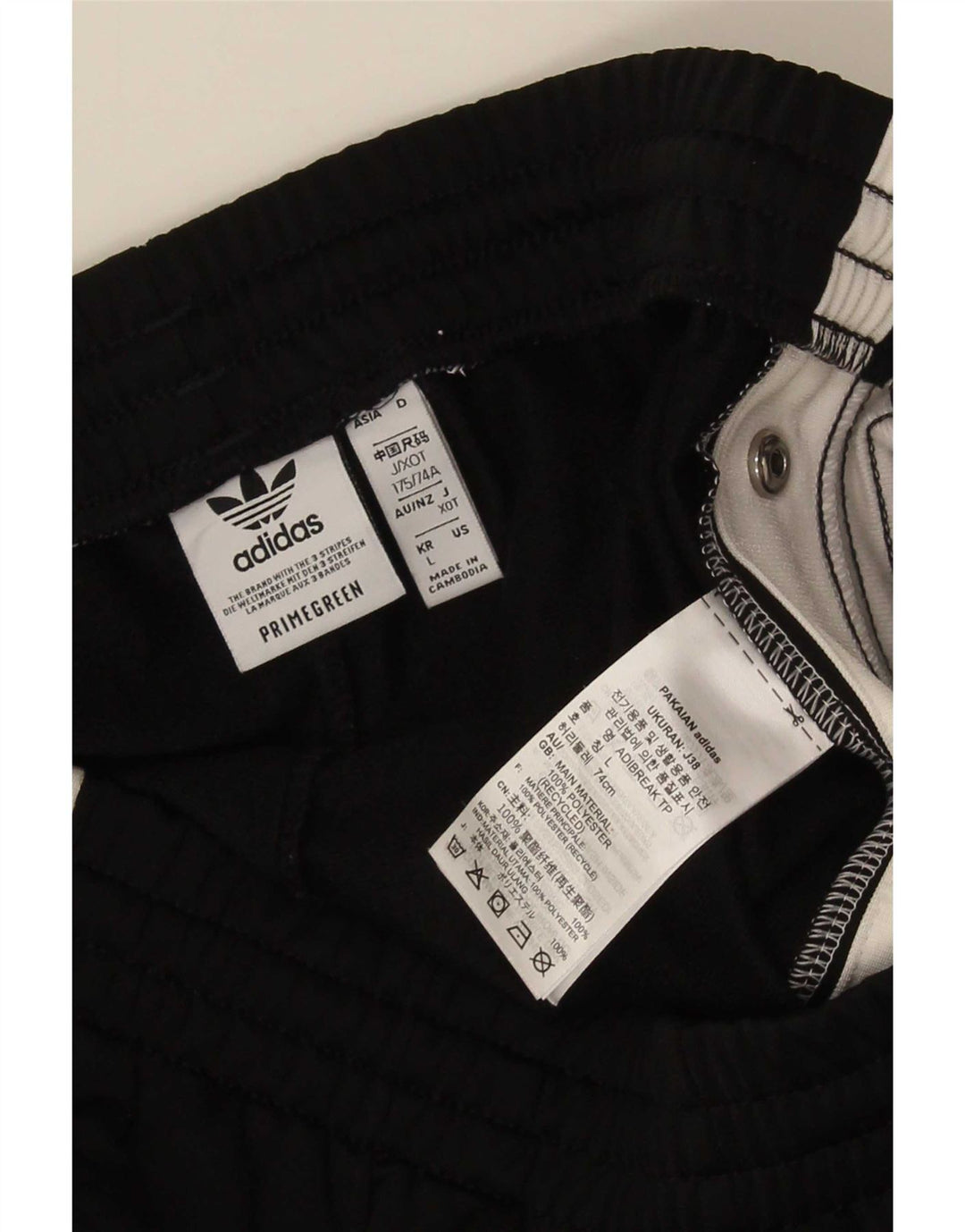 Adidas - Pantalón de chándal para hombre, talla grande, color negro, poliéster