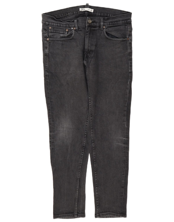 Zara Mens Slim Jeans EU 44 Grande W34 L30 Gris Poliéster