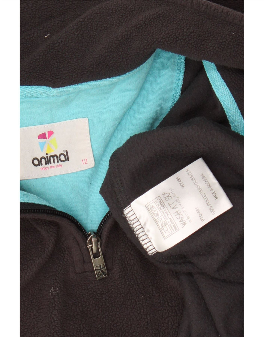 Jersey de forro polar con cuello y cremallera para mujer Animal UK 42 Poliéster gris medio