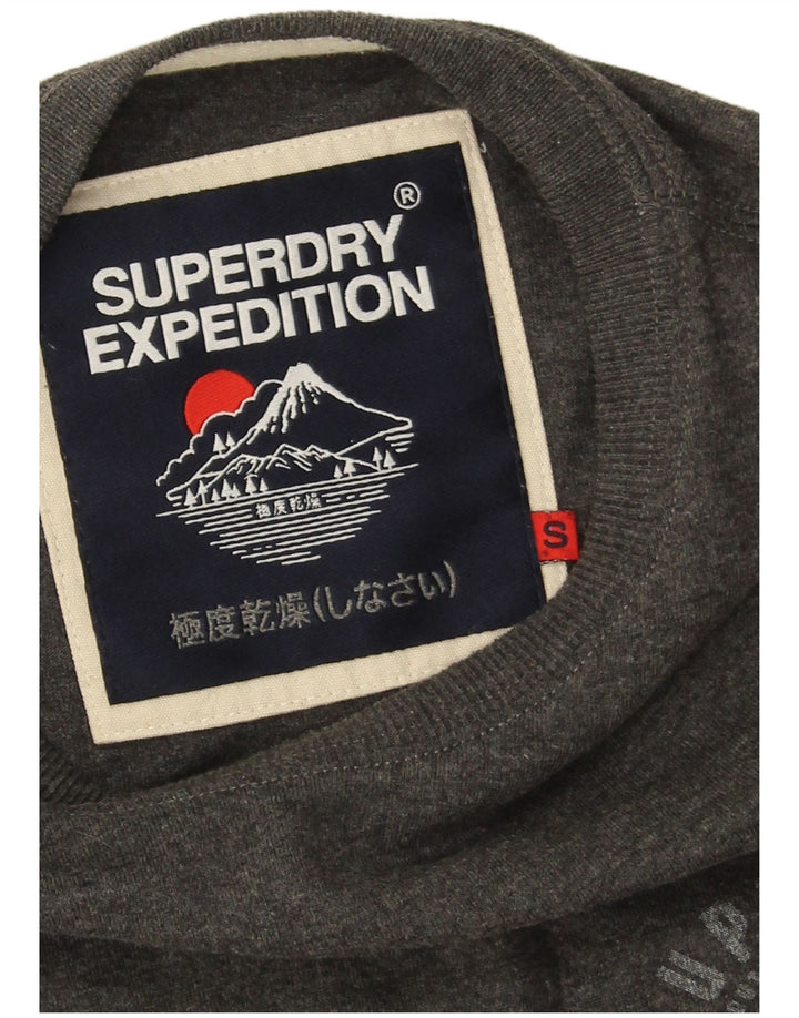 Superdry Hombre Top Manga Larga Pequeño Algodón Gris