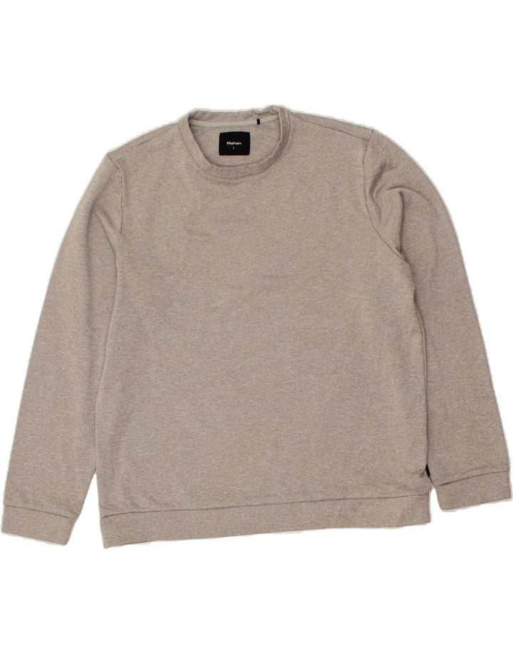 ROHAN Womens Sweatshirt Jumper UK 16 Large Grey Cotton Vintage Rohan and Second-Hand Rohan from Messina Hembry 