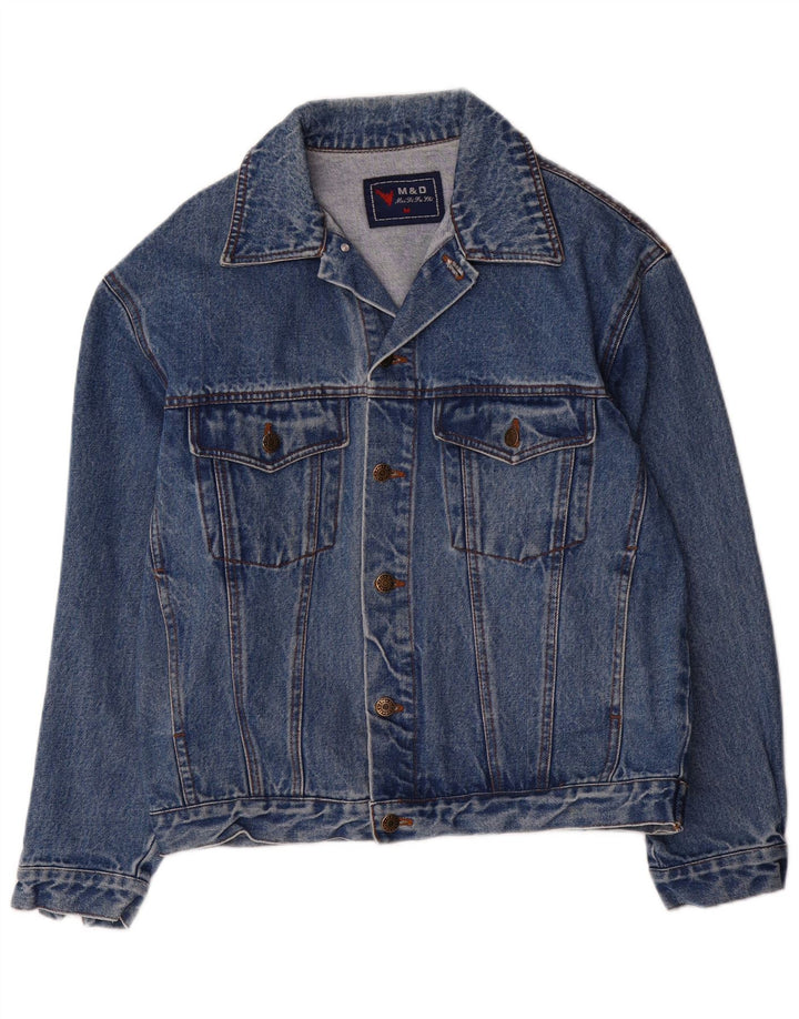 Vintage hombres chaqueta de mezclilla Reino Unido 38 azul medio