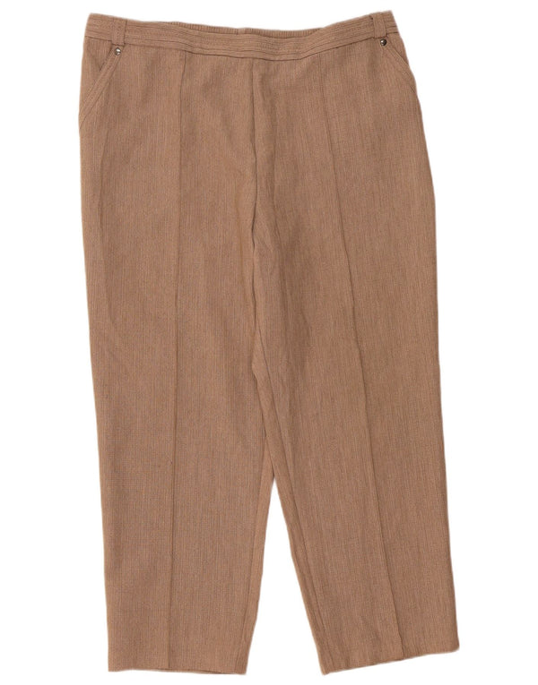 Marks & Spencer Pantalones Casuales Cónicos para Mujer UK 18 XL W36 L26 Marrón