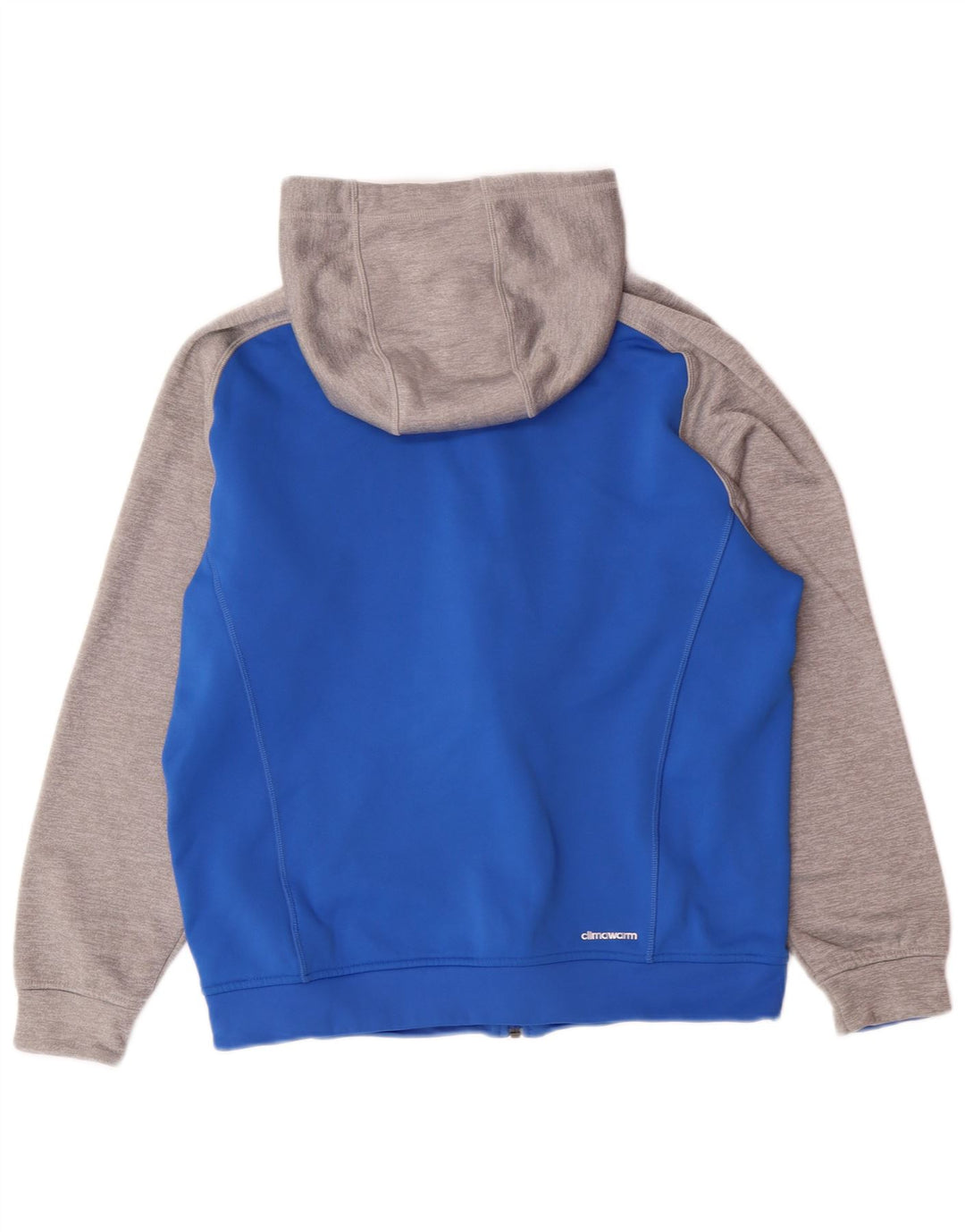 ADIDAS Suéter con capucha Climawarm Zip para mujer Reino Unido 14 Azul medio Colorblock