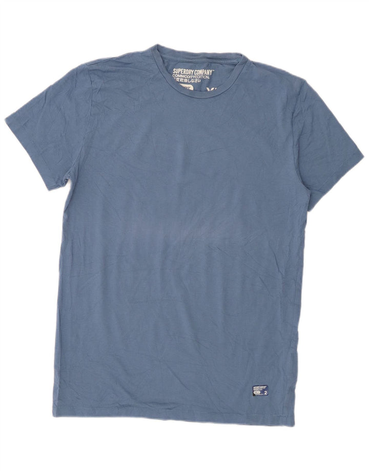 Superdry Hombre Camiseta Top XL Algodón Azul
