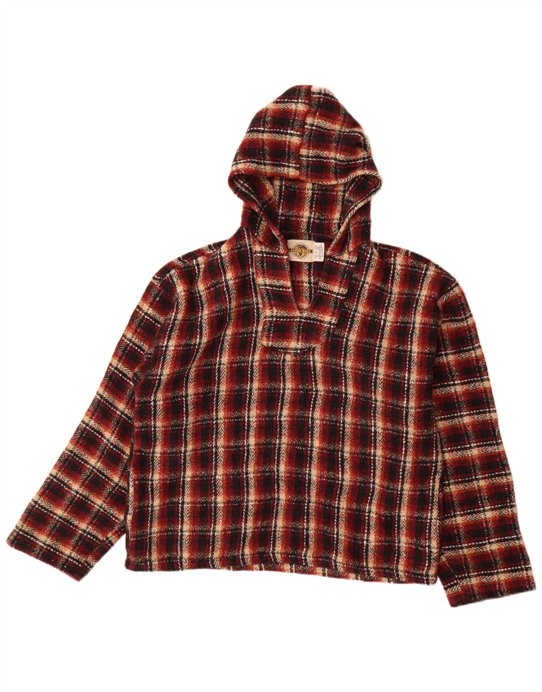 Earth Ragz - Sudadera con capucha para hombre, color rojo medio, poliéster hippie