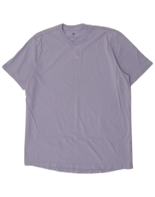 Adidas - Camiseta para hombre, talla grande, color morado, algodón