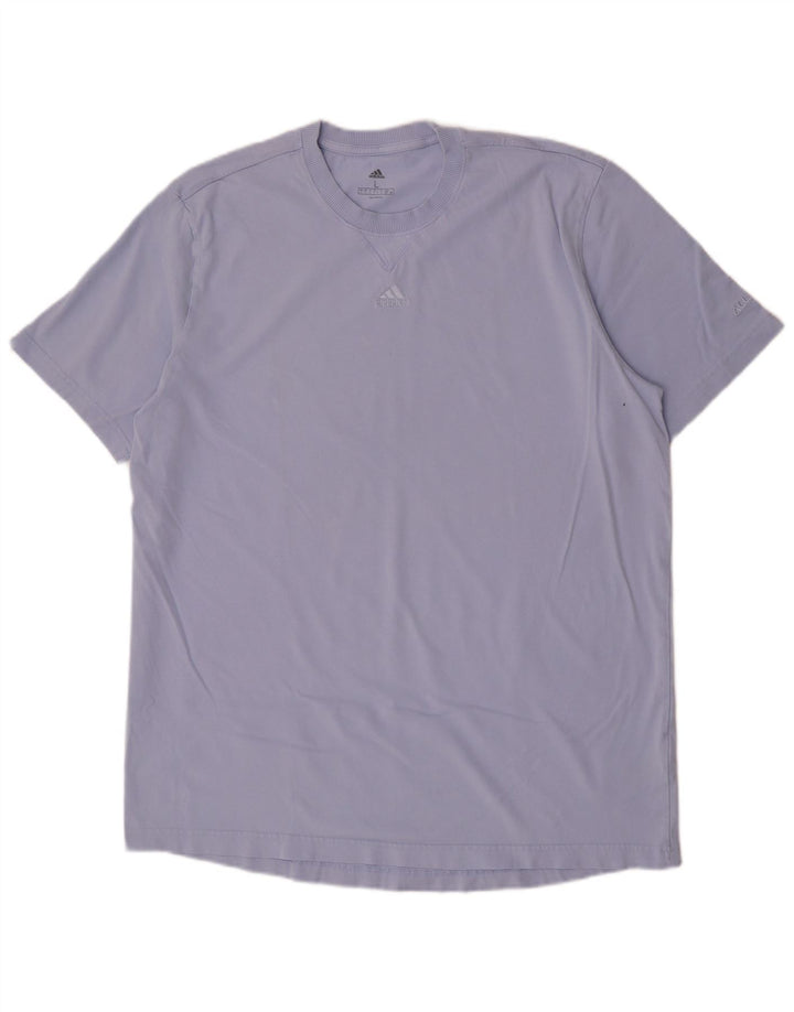 Adidas - Camiseta para hombre, talla grande, color morado, algodón