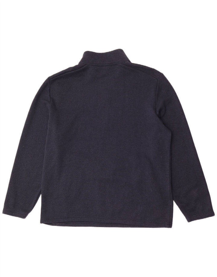 Rohan Hombre Cremallera Cuello Sudadera Jumper XL Azul Marino Poliéster