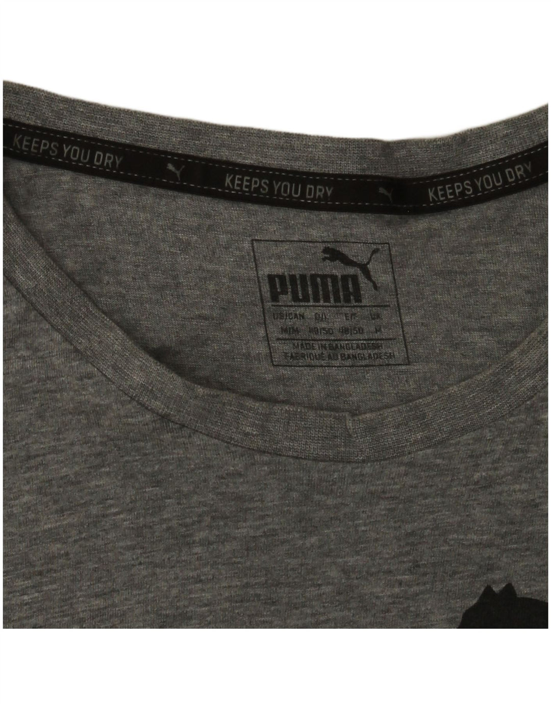 Puma Hombre Camiseta Gráfica Top Gris Medio