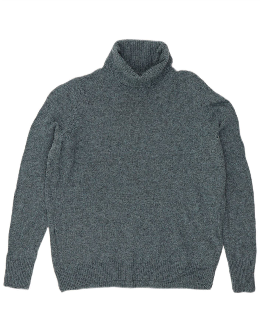 Marks & Spencer Jersey de cuello vuelto para mujer UK 44 Lana azul medio