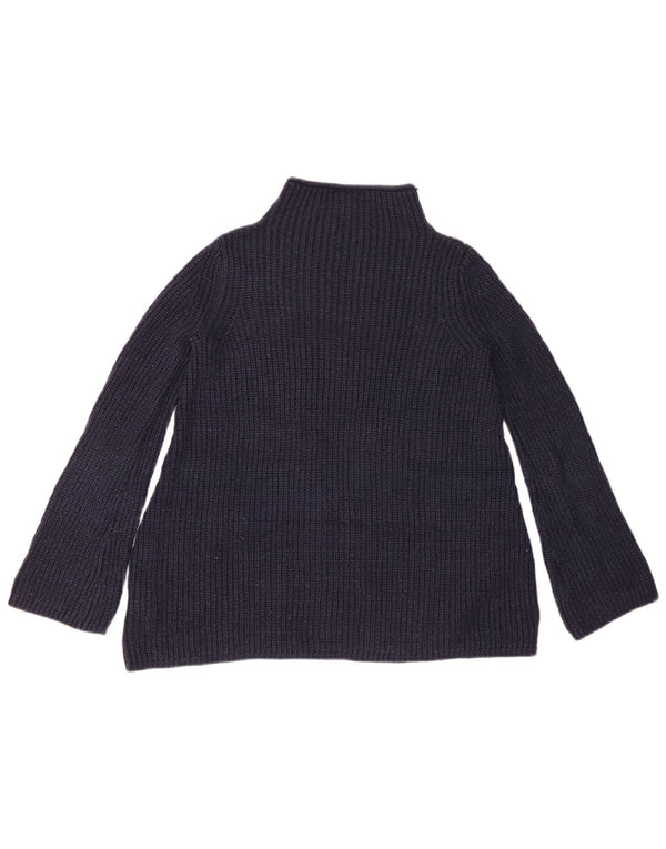 Topshop Jersey Petite con Cuello de Tortuga para Mujer UK 4 XS Acrílico Azul Marino