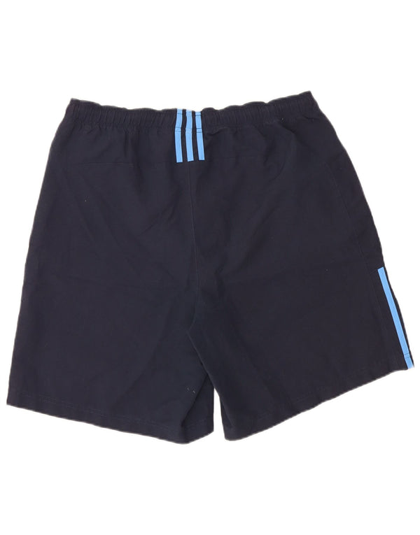 Adidas - Pantalones cortos deportivos para hombre, talla grande, poliéster, color azul marino