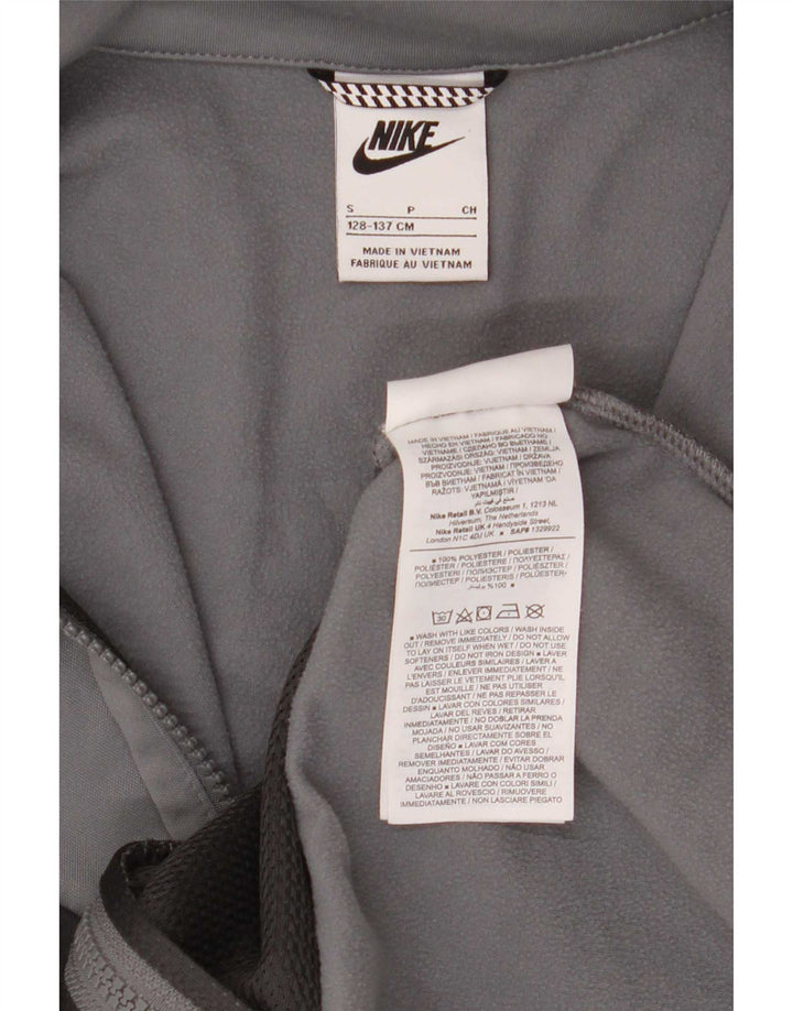 Nike - Chaqueta de chándal gráfica para niños de 8 a 9 años, color gris pequeño