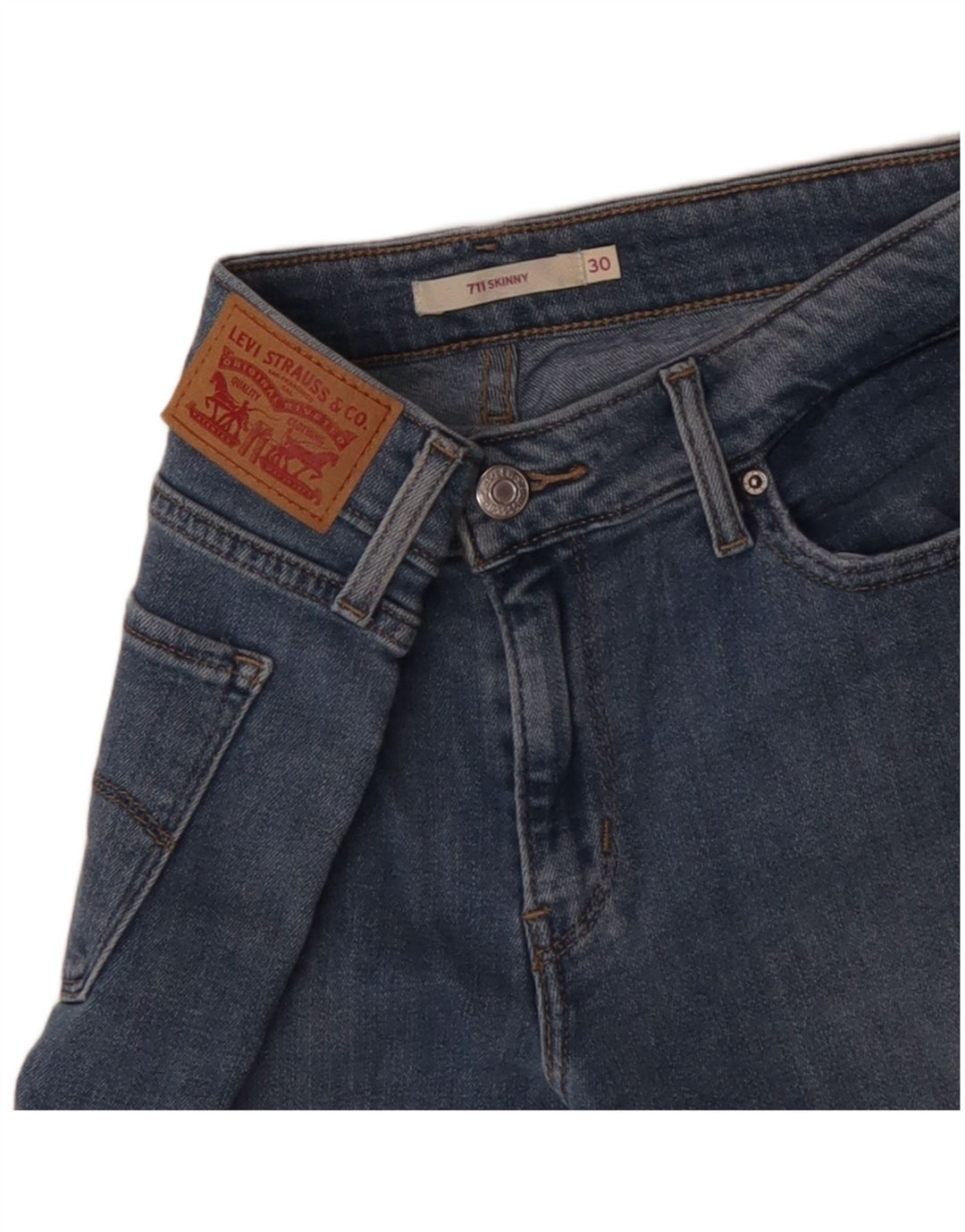 LEVI'S Vaqueros pitillo 711 para mujer W30 L29 Algodón azul