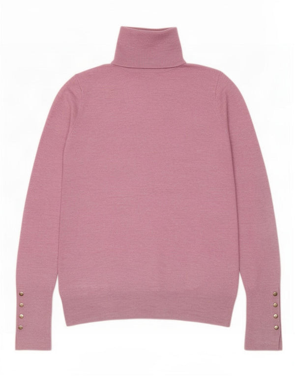 Zara Mujer Roll Neck Jumper Sweater UK 10 Small Rosa