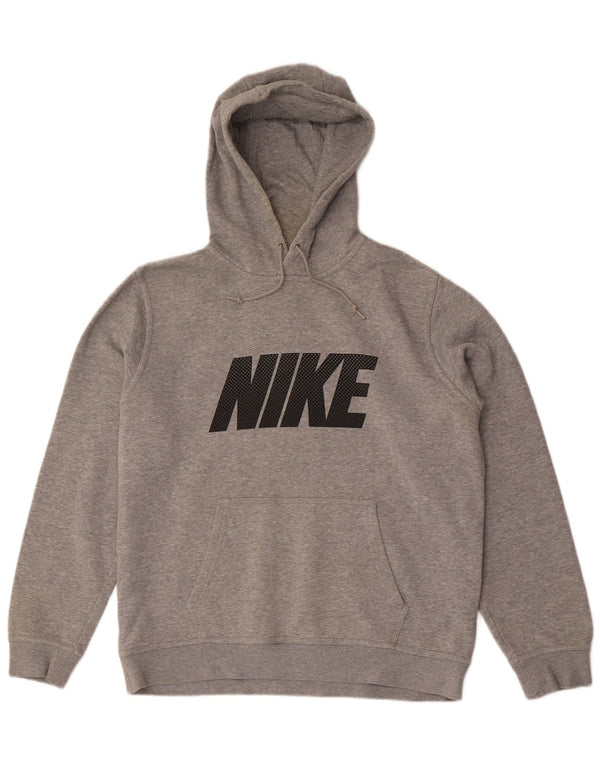 Nike Jersey con capucha gráfica para hombre, talla grande, algodón gris