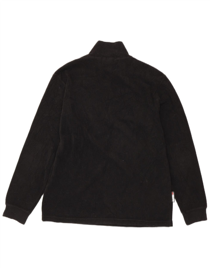 INVICTA Jersey de forro polar con cuello y cremallera para hombre, talla grande, negro