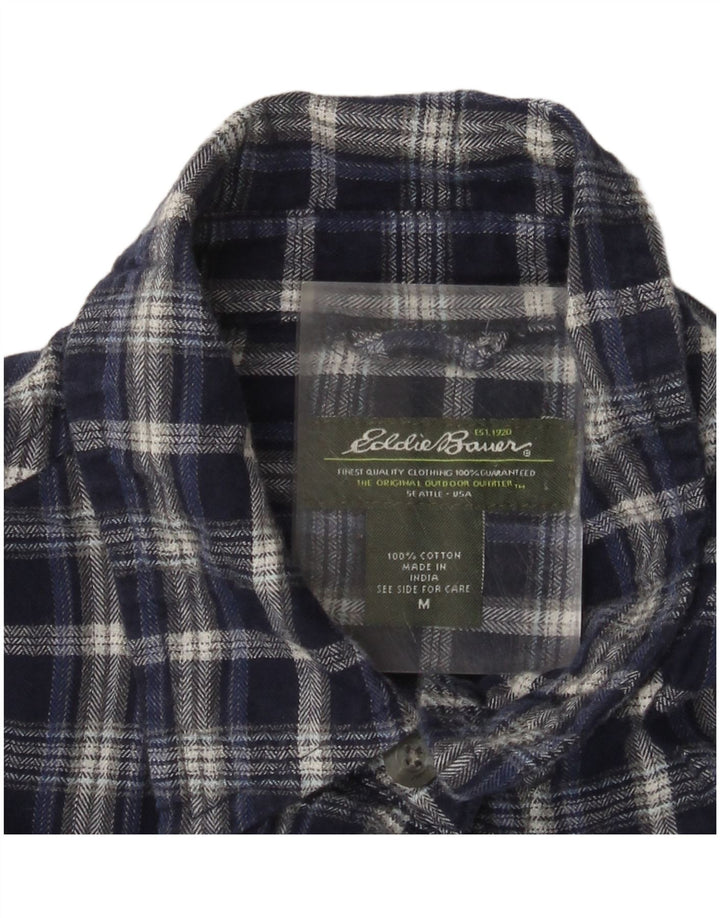 Eddie Bauer Camisa de franela para mujer UK 40 Mediana Azul marino Cuadros Algodón
