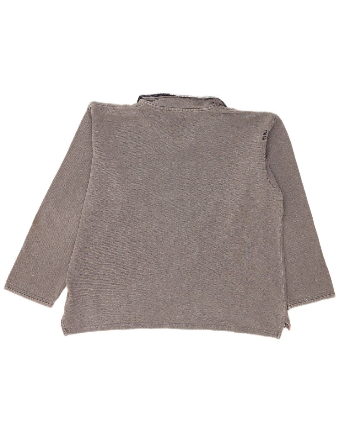 Sudadera con capucha y cuello con cremallera para hombre de Fat Face, jersey grande de algodón gris