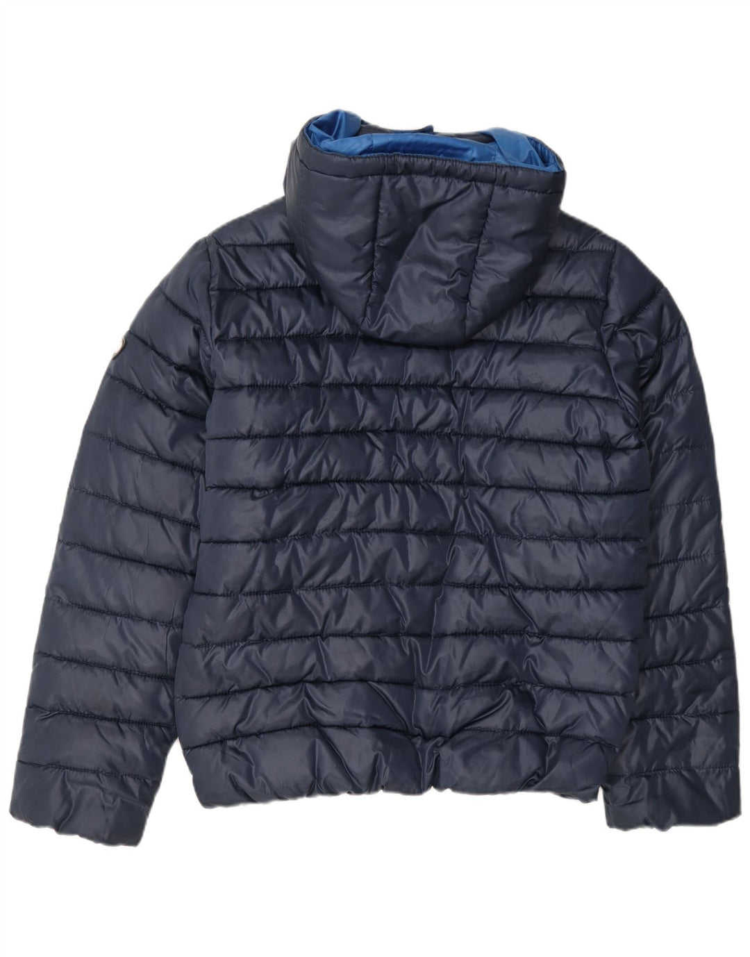 Lotto Chaqueta acolchada con capucha para hombre UK 36 Small Poliéster azul marino