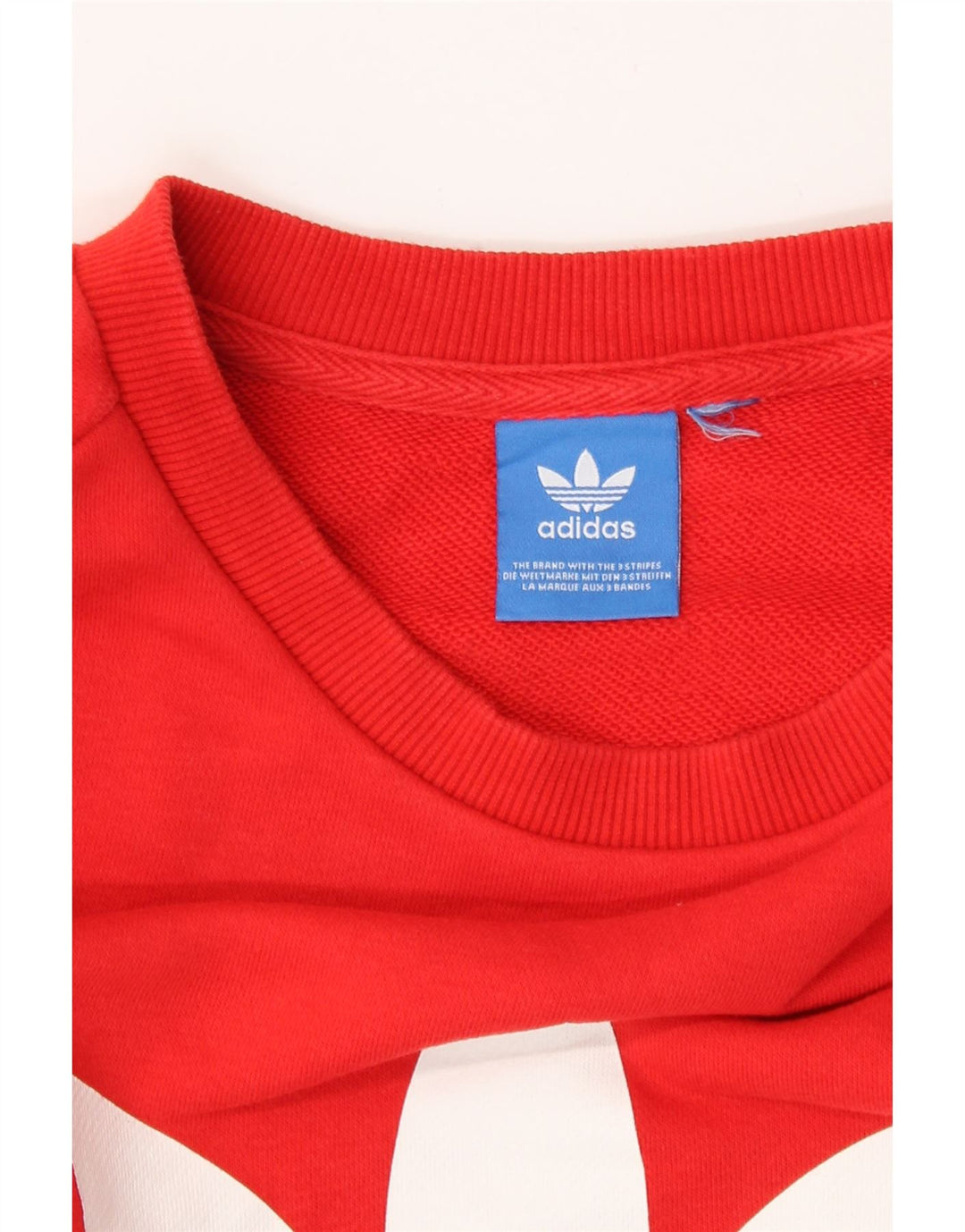 Adidas - Sudadera gráfica para mujer, talla 8, color rojo