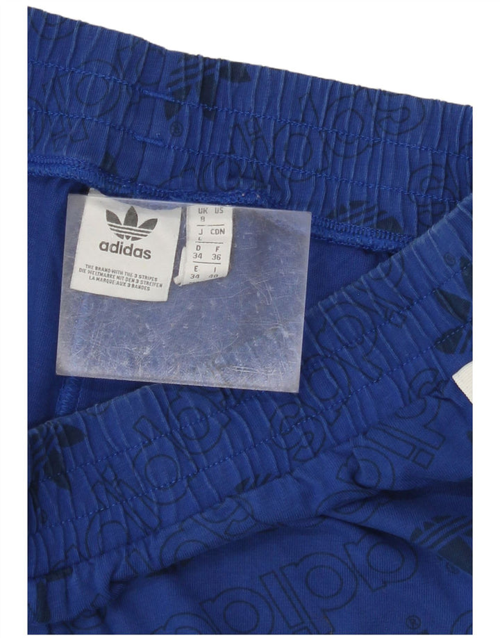 ADIDAS Pantalones cortos deportivos gráficos para mujer Reino Unido 8 Pequeño Azul