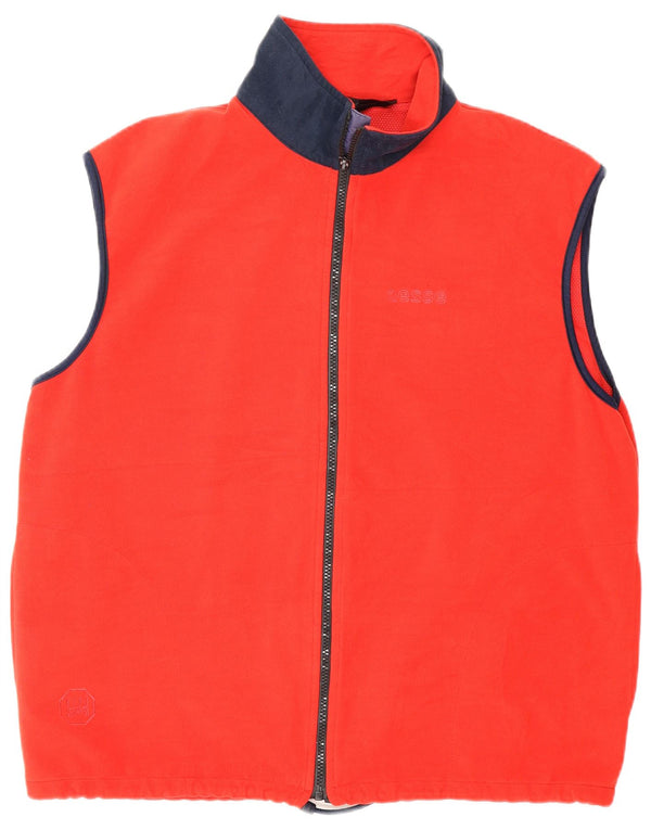 Aesse Hombre Sin Mangas Chándal Top Chaqueta XL Rojo
