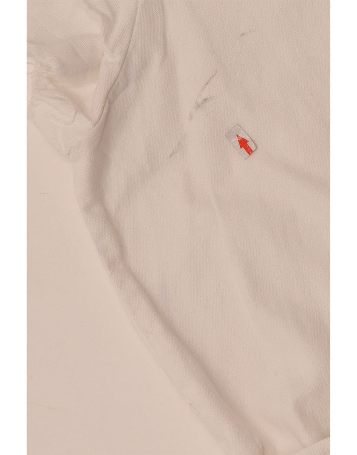 Zara Mujer Mono UK 12 Mediano Algodón Blanco