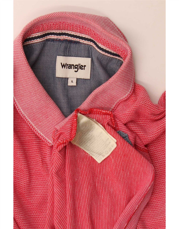 Polo Wrangler para hombre de algodón rojo grande