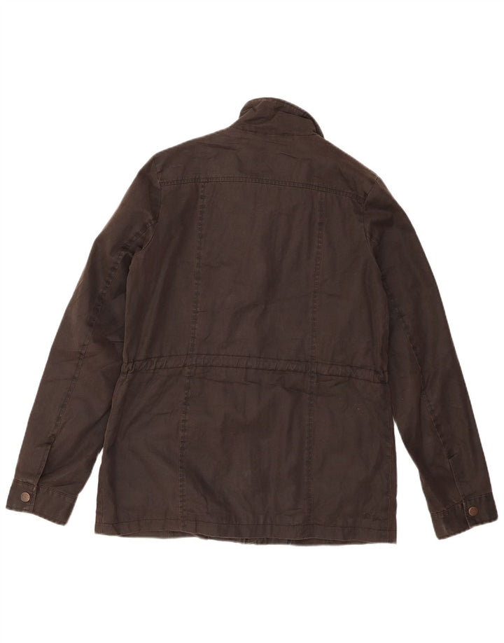 Chaqueta de algodón encerado para mujer Fat Face UK 10 Small Brown Cotton
