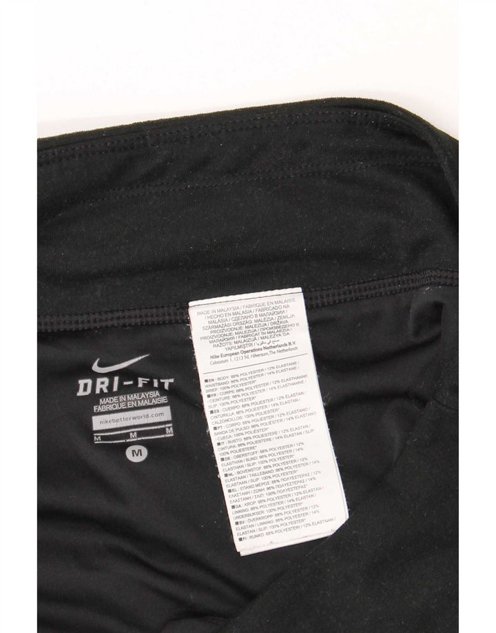 Nike - Pantalones cortos deportivos Dri Fit para mujer, talla M, poliéster negro