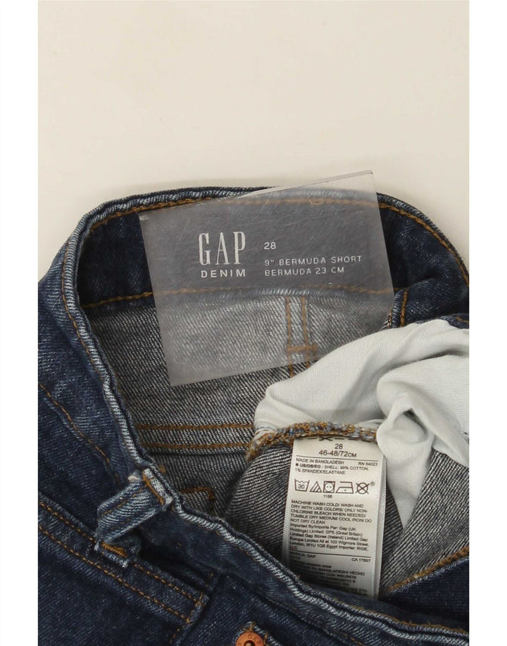Bermudas Vaqueras Gap Mujer W28 Algodón Azul Medio