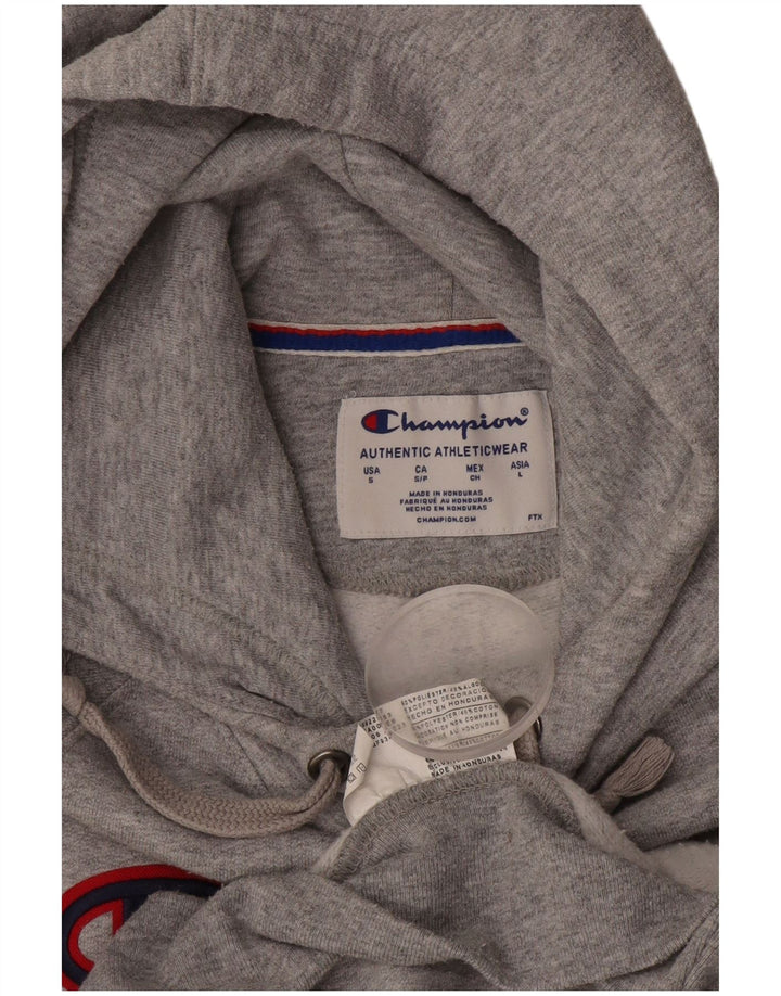 CHAMPION Jersey con capucha gráfica para hombre pequeño algodón gris