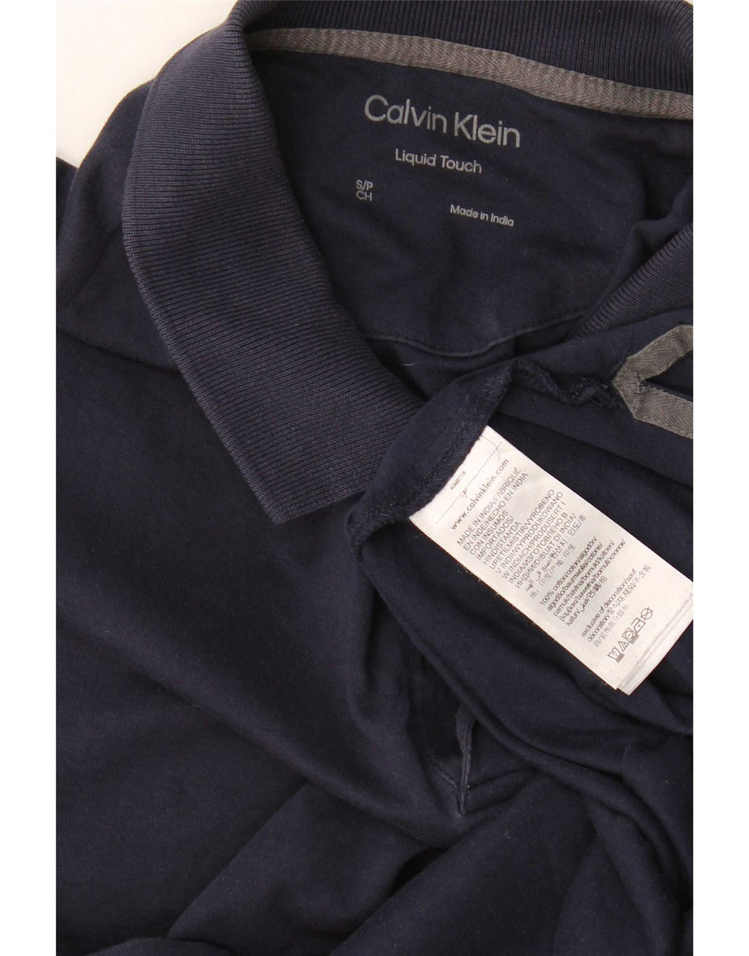 Polo Calvin Klein para hombre pequeño algodón azul marino