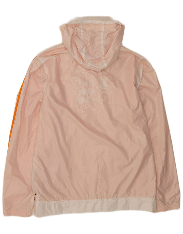 Adidas - Chaqueta impermeable con capucha para hombre, talla 38, poliéster blanco mediano