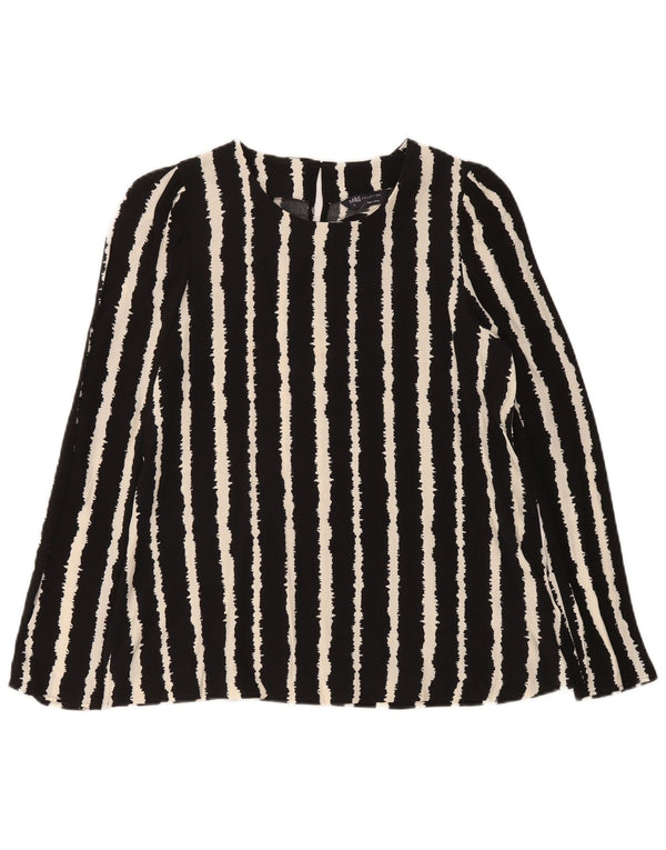 Marks & Spencer Blusa de manga larga para mujer UK 40 Small Black Stripes