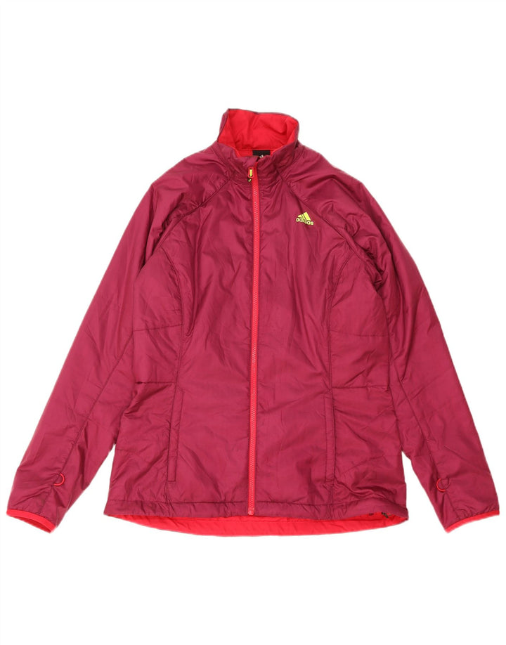 Adidas - Chaqueta acolchada con forro para mujer, talla 40, talla grande, poliéster burdeos